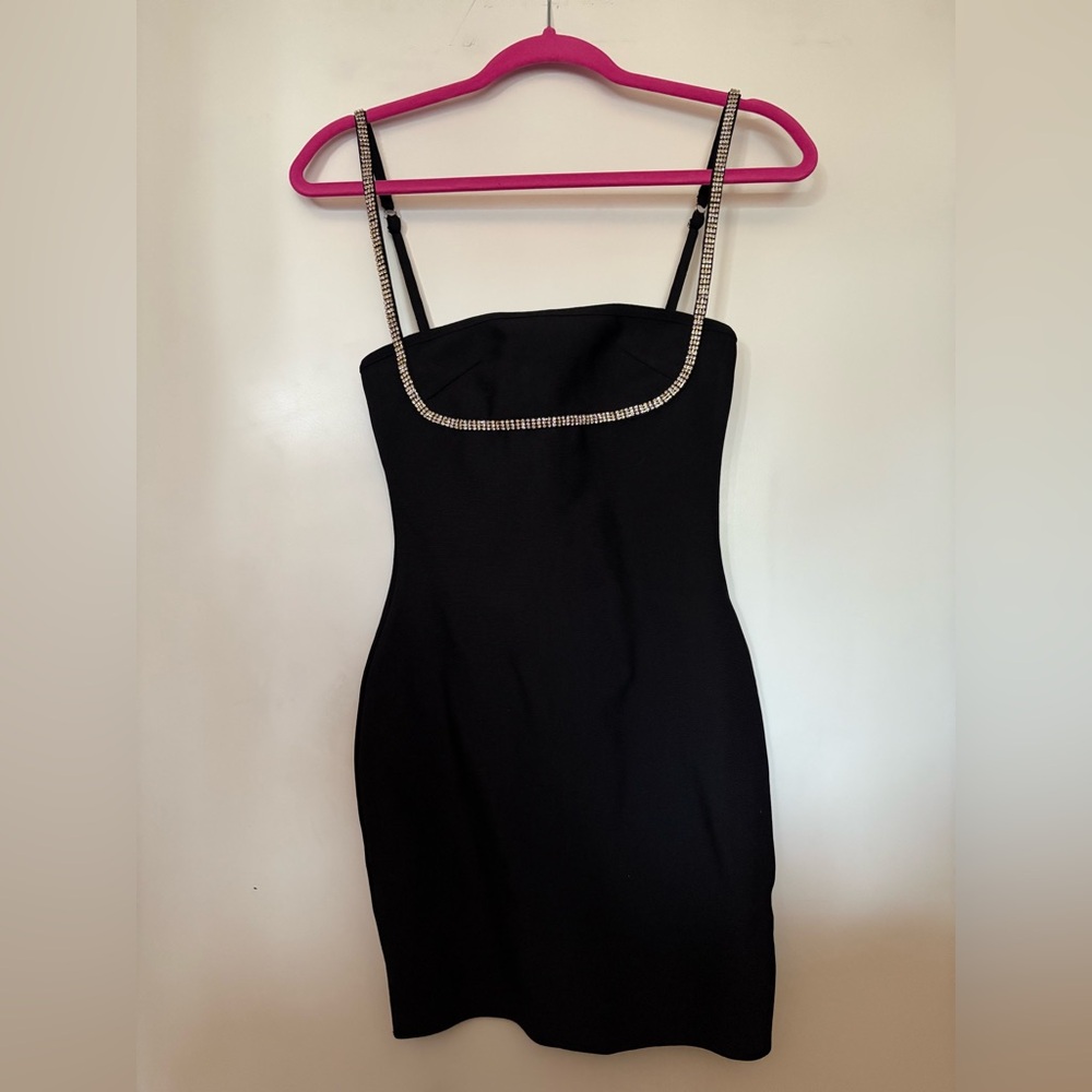 Superdown Pollie Mini Dress with Embellished Neckline